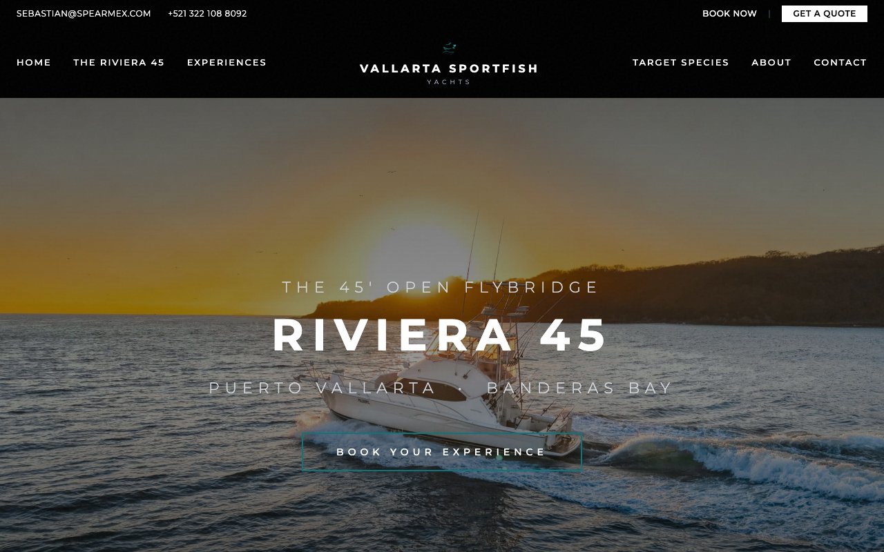 Vallarta Sportfish Yachts website